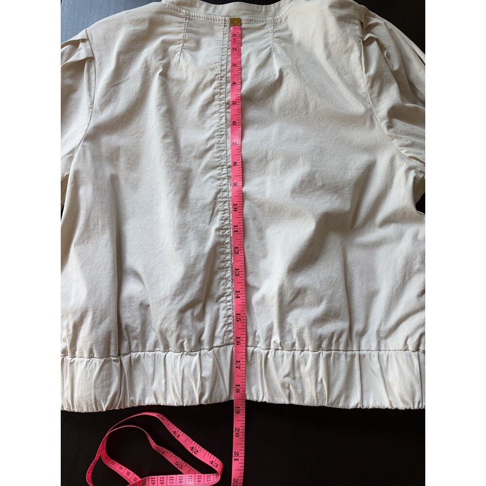 Marrakech Anthropologie Cropped Utility Bomber Jacket XS EUC Beige Lightweight - Picture 8 of 9
